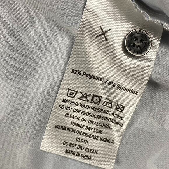 Maelreg Performance Golf Polo Stretch Shirt Men's XL Blue Abstract Geometric - Picture 8 of 9